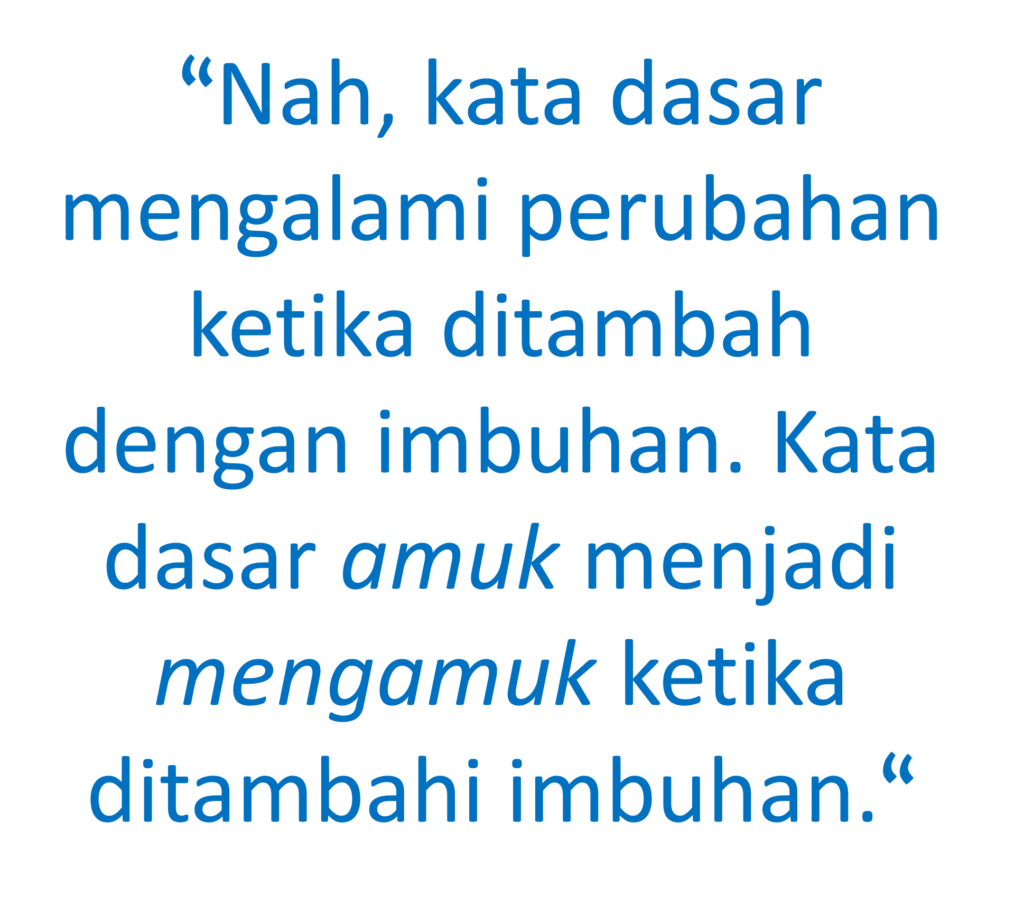 kutipan 2 pada kata dasar mengaum
